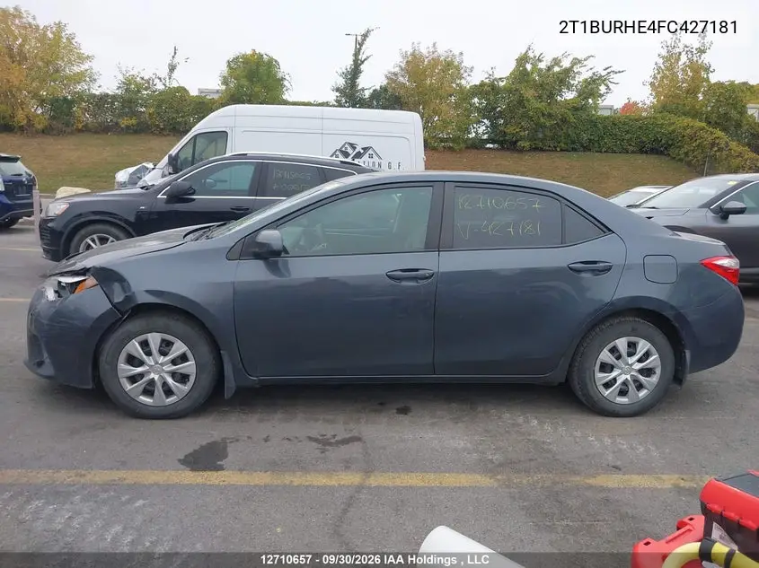 2015 TOYOTA COROLLA VIN 2T1BURHE4FC427181 — фото 15