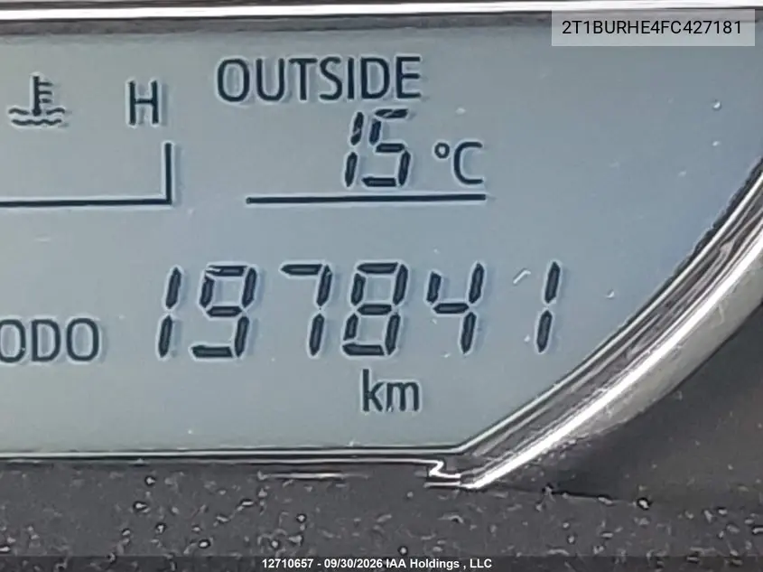 2015 TOYOTA COROLLA VIN 2T1BURHE4FC427181 — фото 16