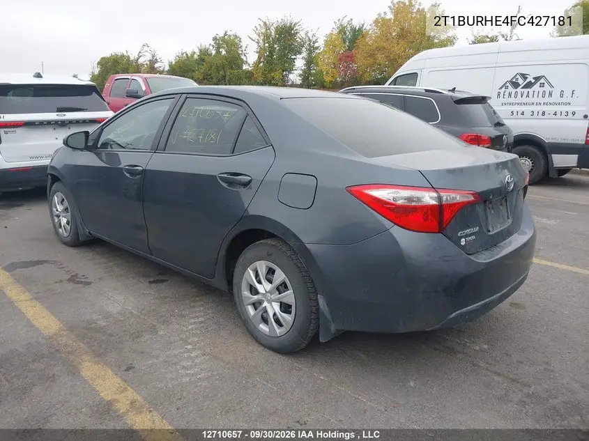 2015 TOYOTA COROLLA VIN 2T1BURHE4FC427181 — фото 3