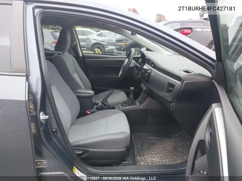 2015 TOYOTA COROLLA VIN 2T1BURHE4FC427181 — фото 5