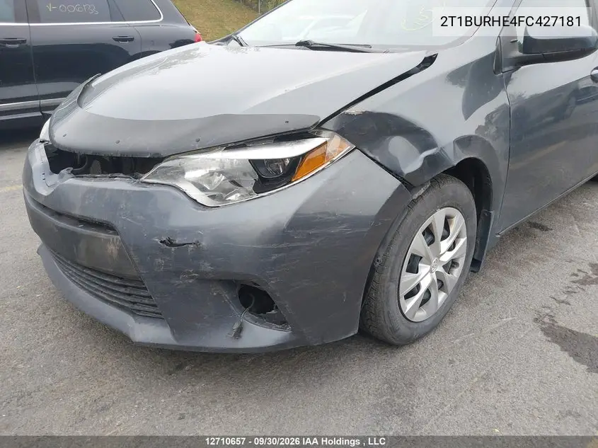 2015 TOYOTA COROLLA VIN 2T1BURHE4FC427181 — фото 6
