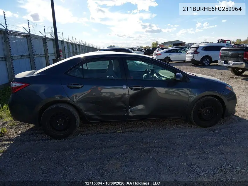 2015 TOYOTA COROLLA VIN 2T1BURHE6FC259964 — фото 13