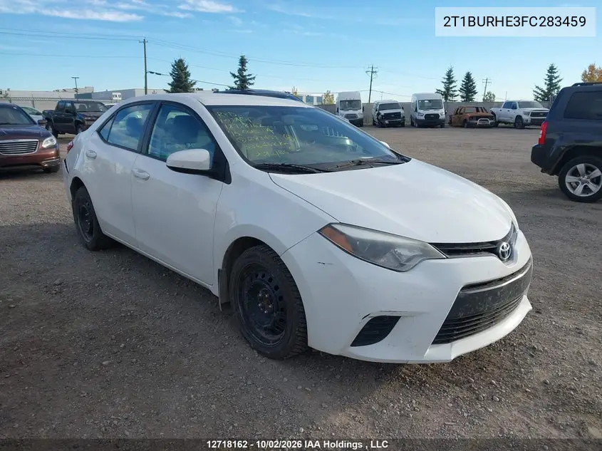 TOYOTA COROLLA 2015, VIN 2T1BURHE3FC283459