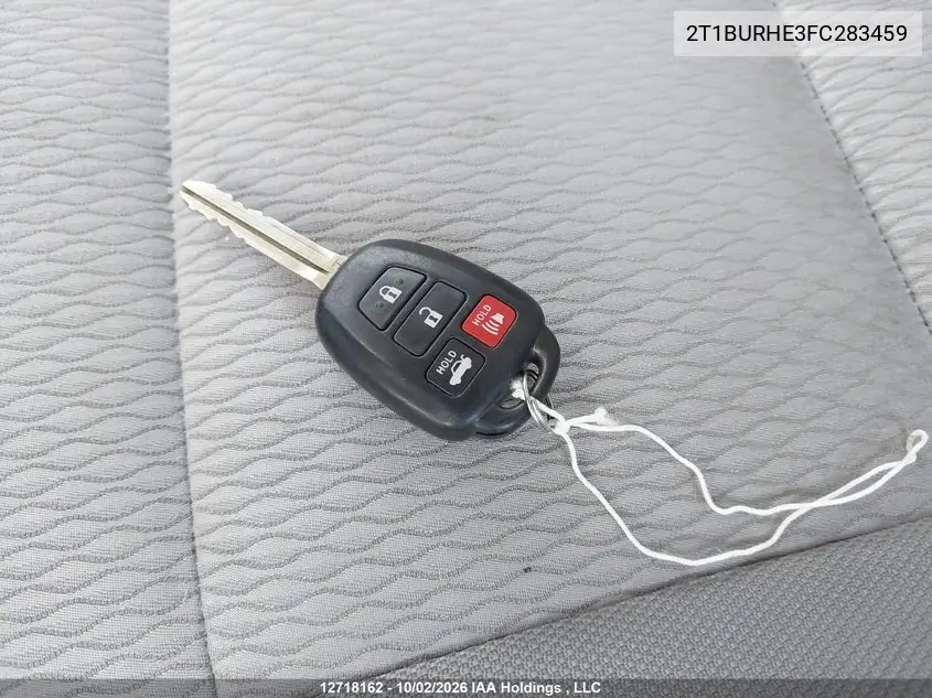 2015 TOYOTA COROLLA VIN 2T1BURHE3FC283459 — фото 11