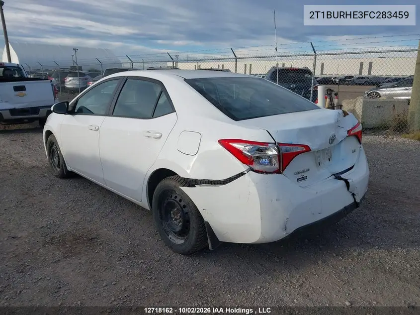 2015 TOYOTA COROLLA VIN 2T1BURHE3FC283459 — фото 3
