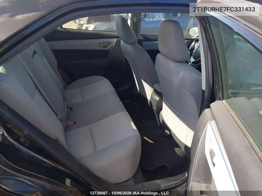 2015 TOYOTA COROLLA VIN 2T1BURHE7FC331433 — фото 8