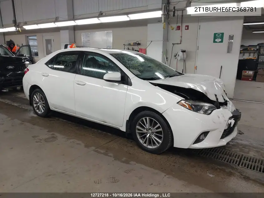 TOYOTA COROLLA 2015, VIN 2T1BURHE6FC368781
