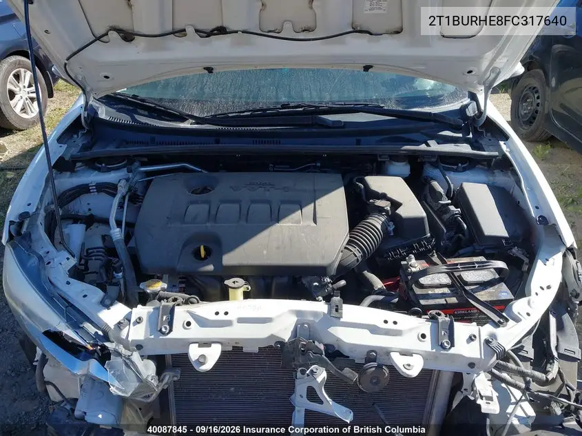 2015 TOYOTA COROLLA VIN 2T1BURHE8FC317640 — фото 10