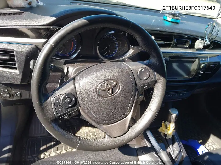 2015 TOYOTA COROLLA VIN 2T1BURHE8FC317640 — фото 11