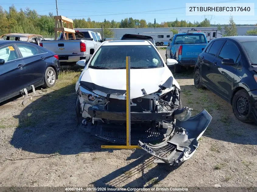 2015 TOYOTA COROLLA VIN 2T1BURHE8FC317640 — фото 13