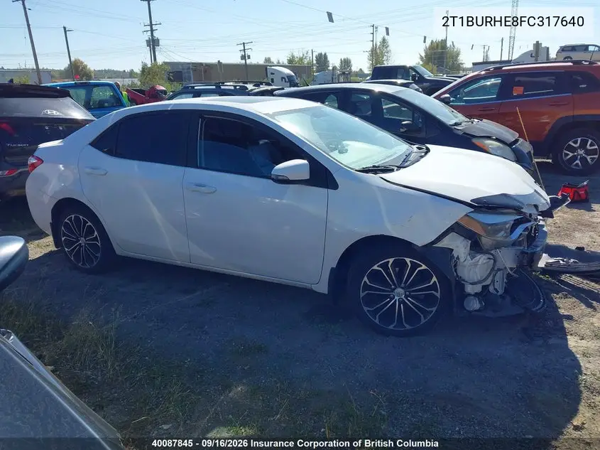 2015 TOYOTA COROLLA VIN 2T1BURHE8FC317640 — фото 14