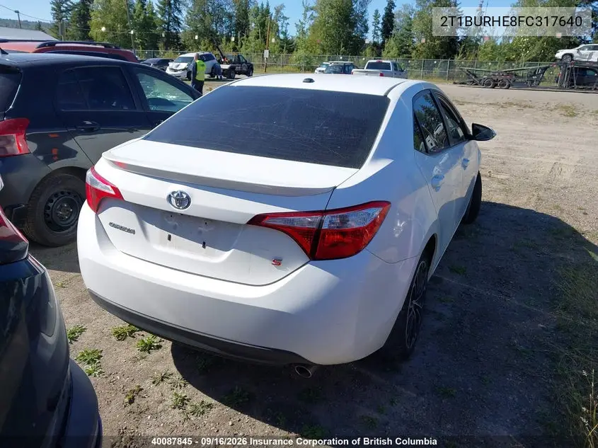 2015 TOYOTA COROLLA VIN 2T1BURHE8FC317640 — фото 17