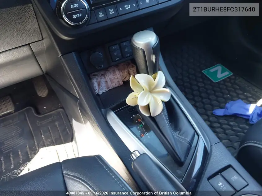 2015 TOYOTA COROLLA VIN 2T1BURHE8FC317640 — фото 22