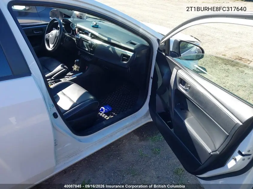 2015 TOYOTA COROLLA VIN 2T1BURHE8FC317640 — фото 5