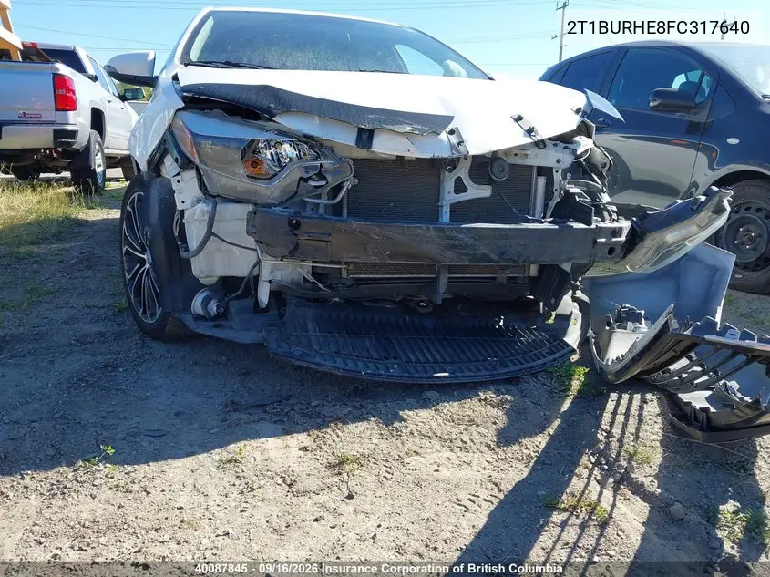 2015 TOYOTA COROLLA VIN 2T1BURHE8FC317640 — фото 6