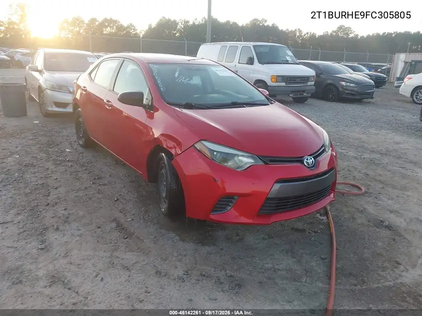 TOYOTA COROLLA 2015, VIN 2T1BURHE9FC305805