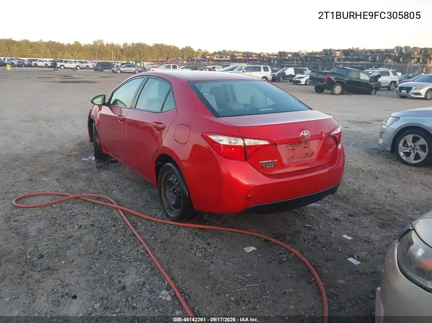 2015 TOYOTA COROLLA VIN 2T1BURHE9FC305805 — фото 3