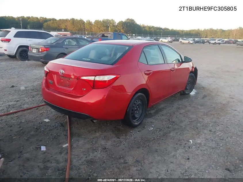 2015 TOYOTA COROLLA VIN 2T1BURHE9FC305805 — фото 4