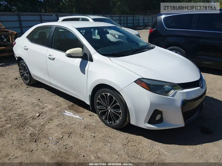 TOYOTA COROLLA 2015, VIN 2T1BURHE3FC378166
