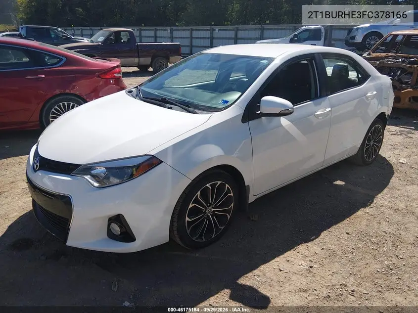 2015 TOYOTA COROLLA VIN 2T1BURHE3FC378166 — фото 2