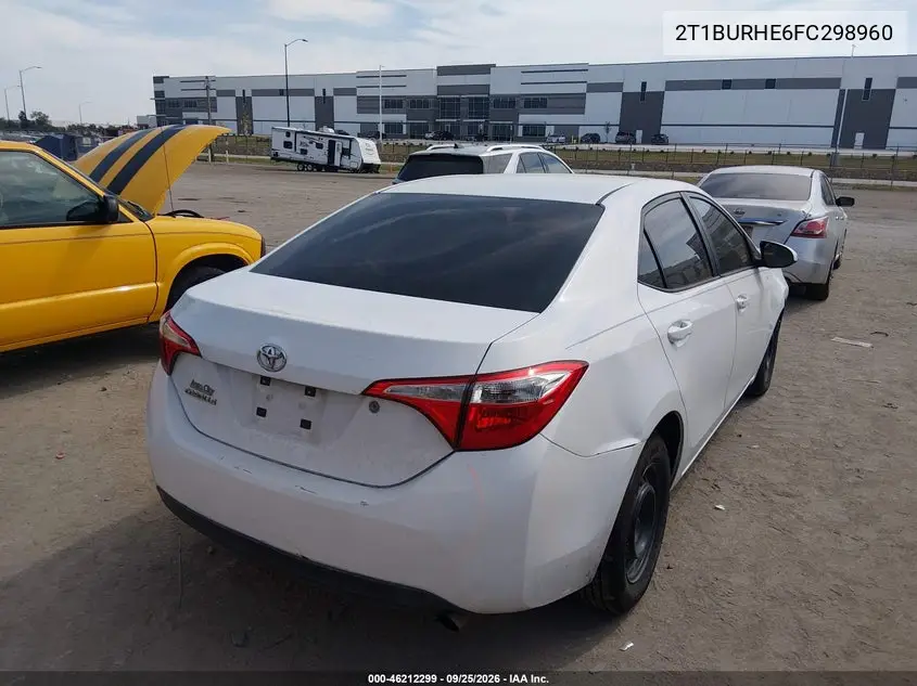 2015 TOYOTA COROLLA VIN 2T1BURHE6FC298960 — фото 4