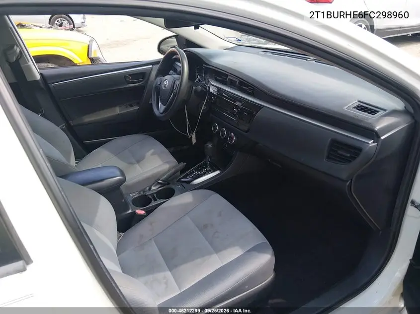 2015 TOYOTA COROLLA VIN 2T1BURHE6FC298960 — фото 5