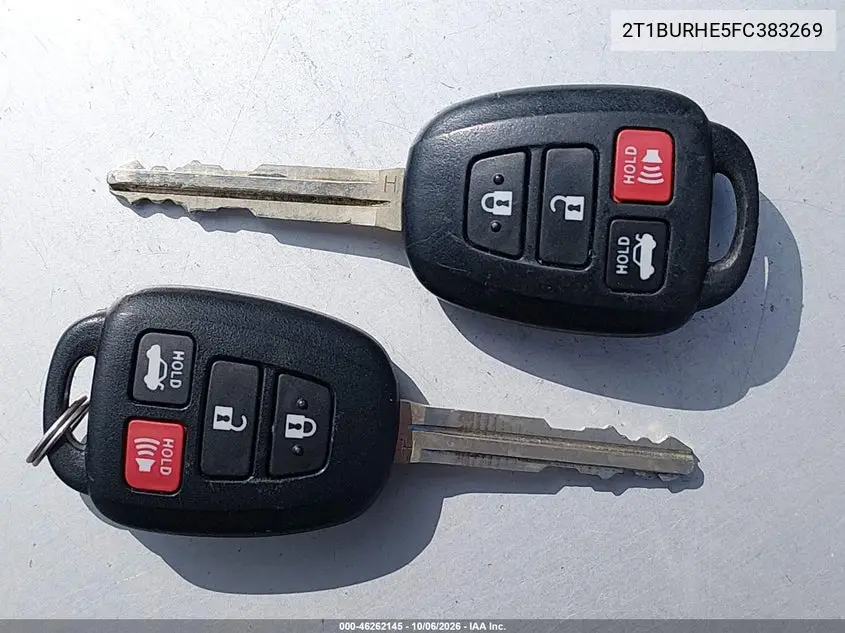 2015 TOYOTA COROLLA VIN 2T1BURHE5FC383269 — фото 11