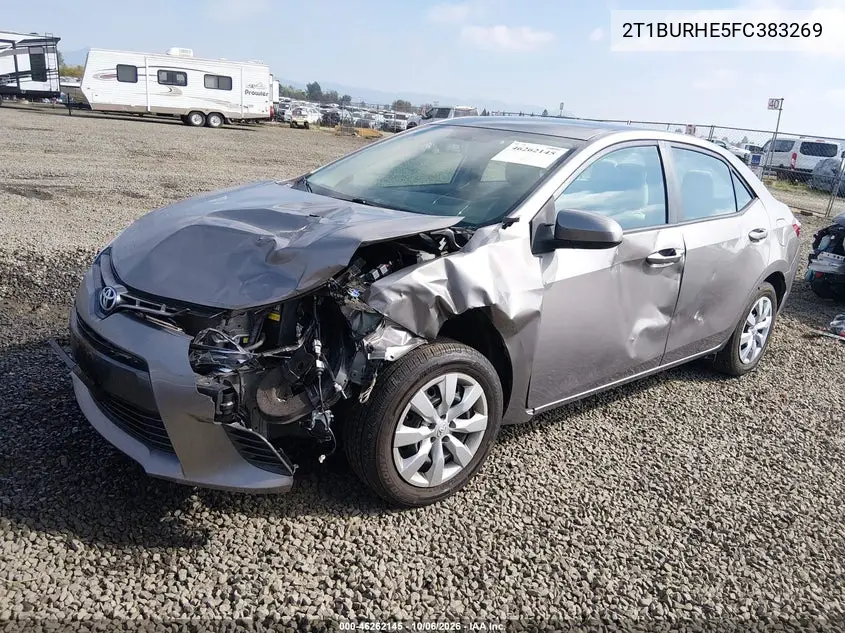 2015 TOYOTA COROLLA VIN 2T1BURHE5FC383269 — фото 2