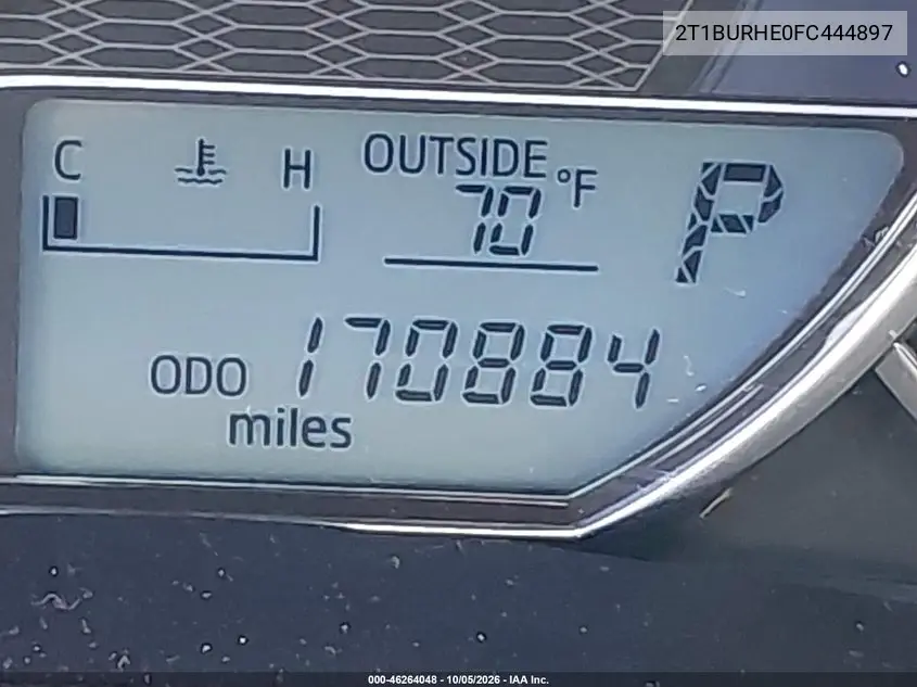 2015 TOYOTA COROLLA VIN 2T1BURHE0FC444897 — фото 15