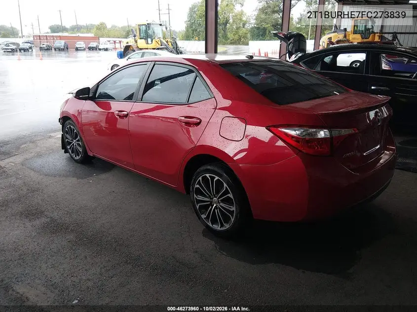 2015 TOYOTA COROLLA VIN 2T1BURHE7FC273839 — фото 3