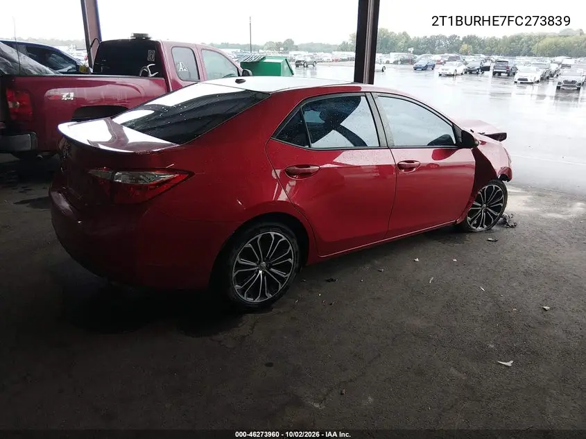 2015 TOYOTA COROLLA VIN 2T1BURHE7FC273839 — фото 4