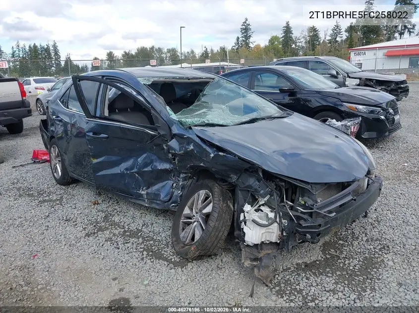TOYOTA COROLLA 2015, VIN 2T1BPRHE5FC258022