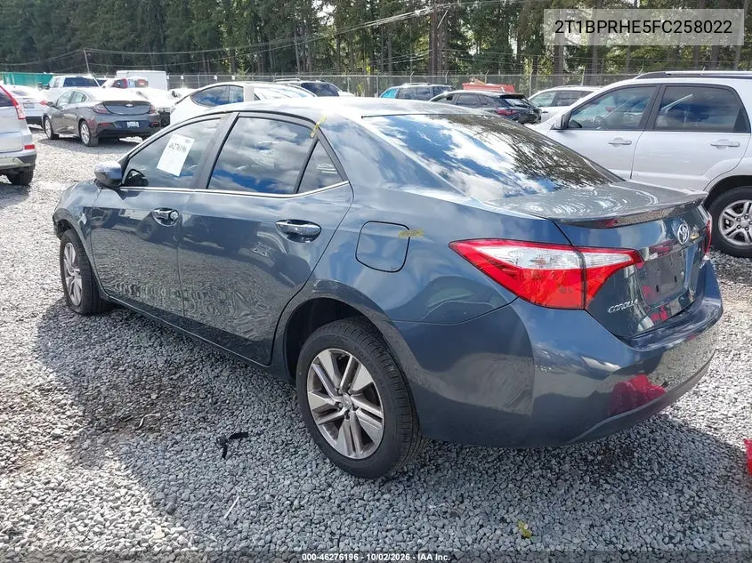 2015 TOYOTA COROLLA VIN 2T1BPRHE5FC258022 — фото 3