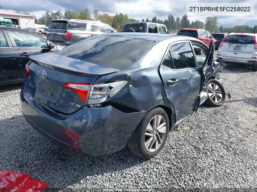 2015 TOYOTA COROLLA VIN 2T1BPRHE5FC258022 — фото 4