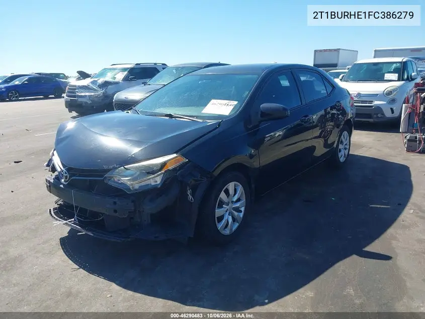 2015 TOYOTA COROLLA VIN 2T1BURHE1FC386279 — фото 2