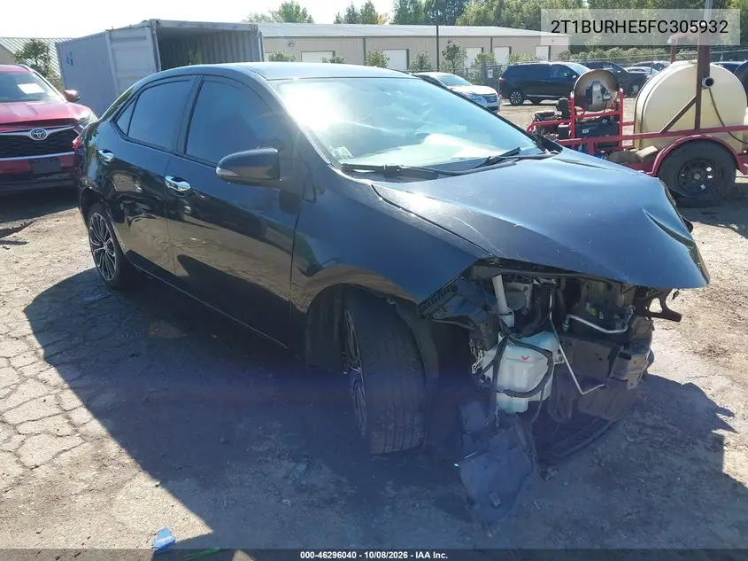 TOYOTA COROLLA 2015, VIN 2T1BURHE5FC305932