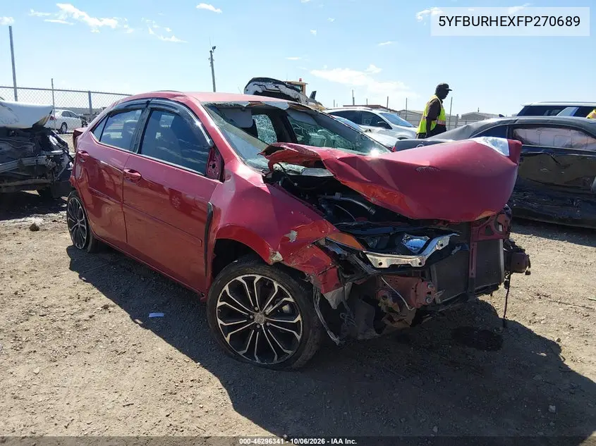 TOYOTA COROLLA 2015, VIN 5YFBURHEXFP270689