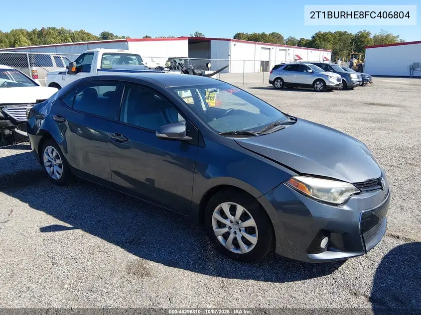 TOYOTA COROLLA 2015, VIN 2T1BURHE8FC406804