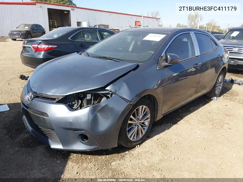2015 TOYOTA COROLLA VIN 2T1BURHE3FC411179 — фото 2