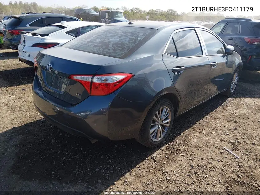 2015 TOYOTA COROLLA VIN 2T1BURHE3FC411179 — фото 4