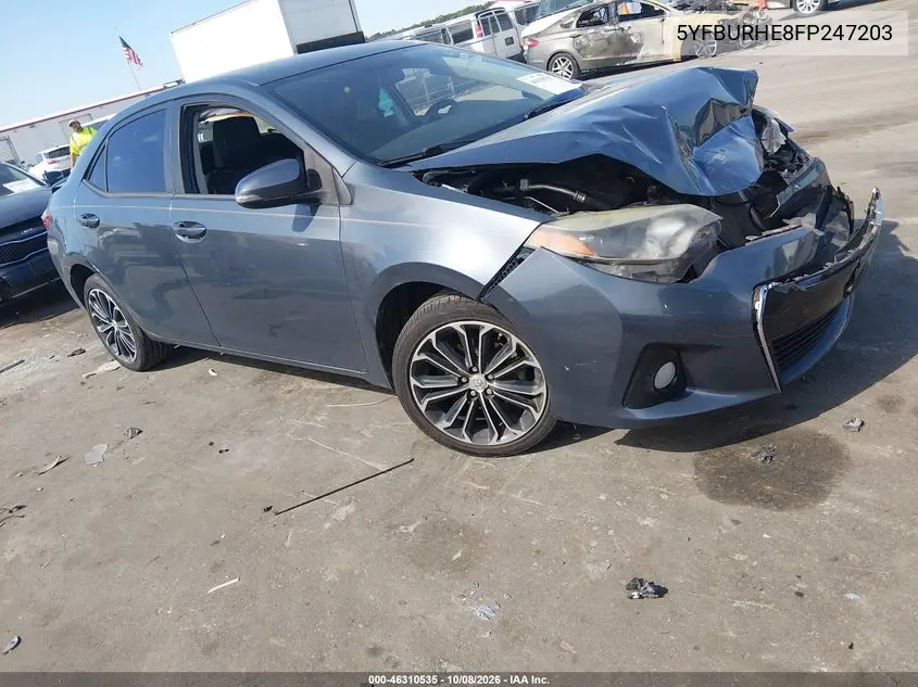TOYOTA COROLLA 2015, VIN 5YFBURHE8FP247203