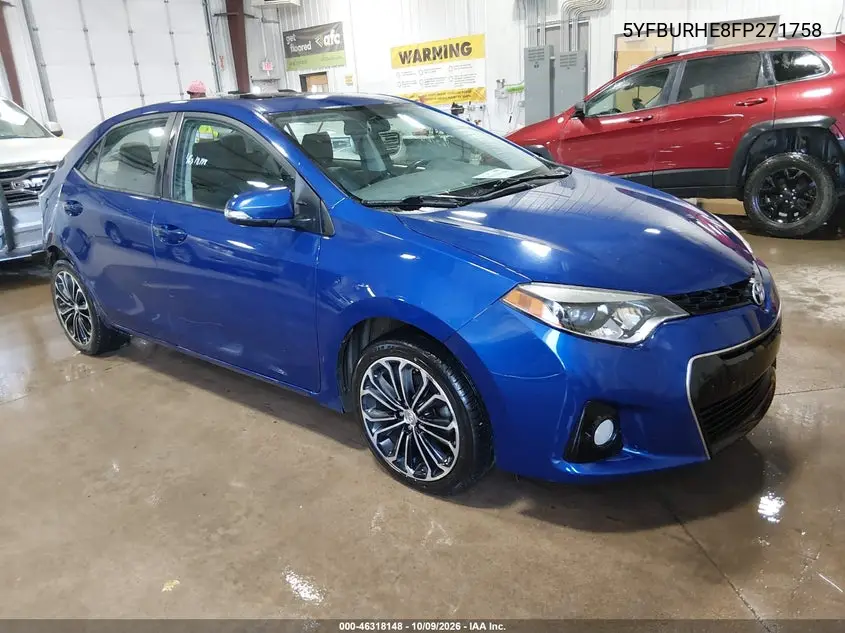 TOYOTA COROLLA 2015, VIN 5YFBURHE8FP271758