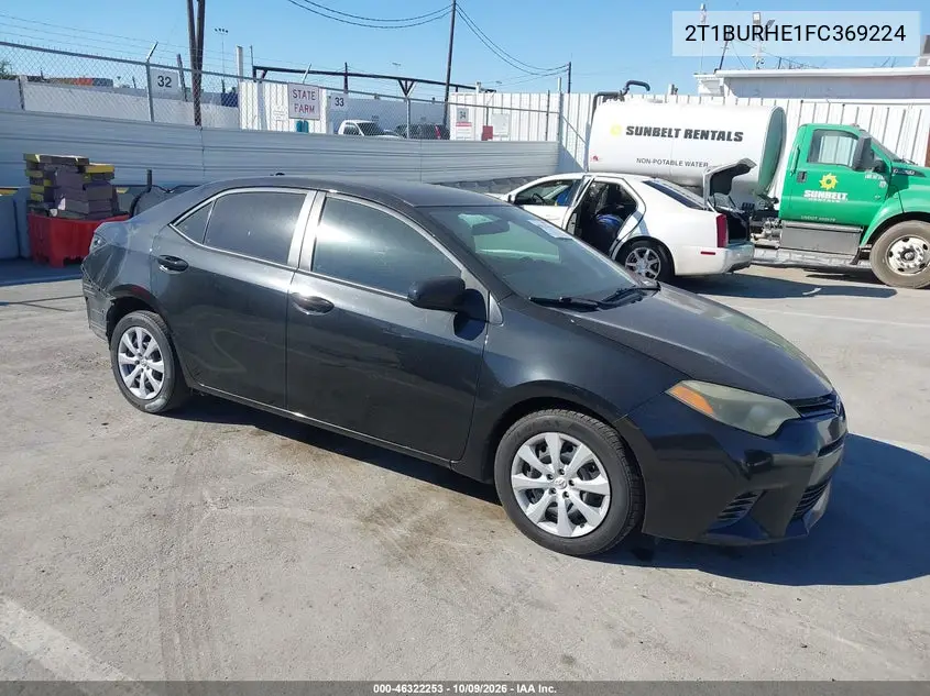 TOYOTA COROLLA 2015, VIN 2T1BURHE1FC369224