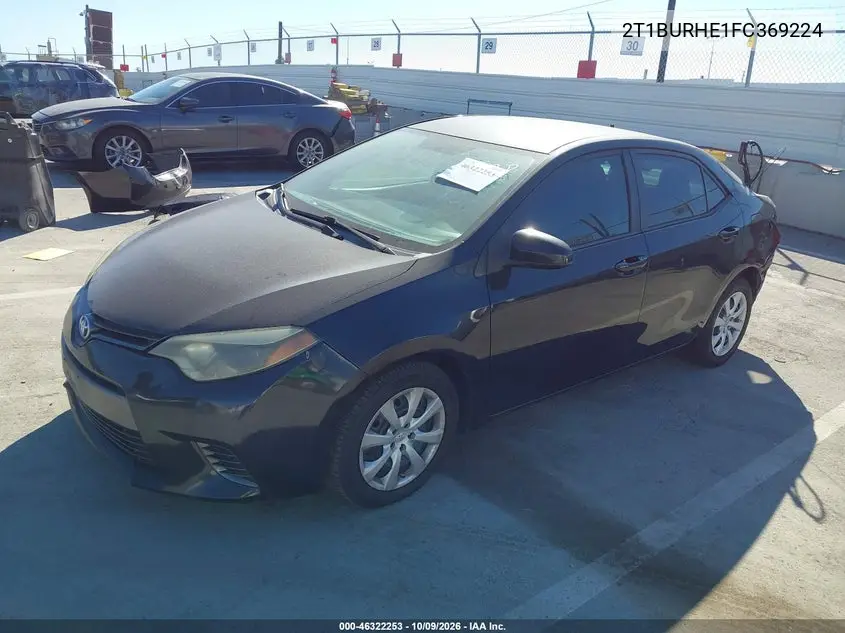2015 TOYOTA COROLLA VIN 2T1BURHE1FC369224 — фото 2