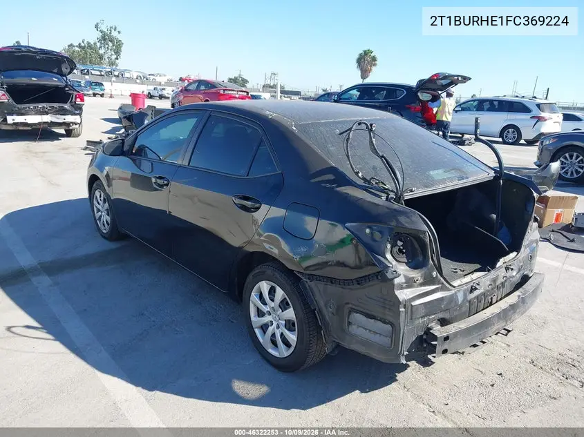 2015 TOYOTA COROLLA VIN 2T1BURHE1FC369224 — фото 3