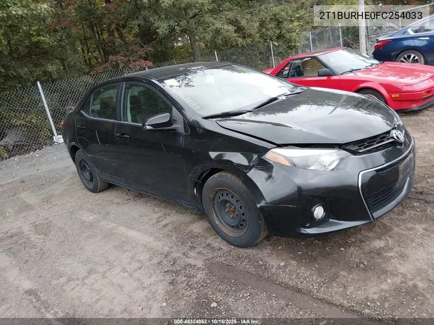 TOYOTA COROLLA 2015, VIN 2T1BURHE0FC254033