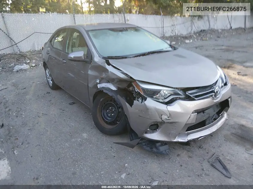 TOYOTA COROLLA 2015, VIN 2T1BURHE9FC266875