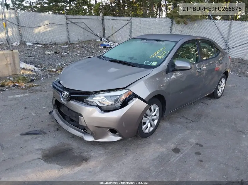 2015 TOYOTA COROLLA VIN 2T1BURHE9FC266875 — фото 2