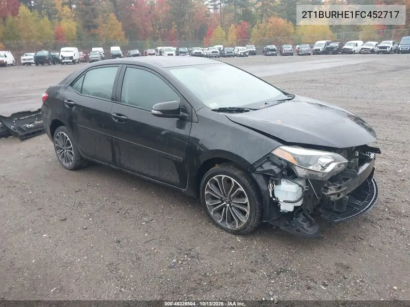 TOYOTA COROLLA 2015, VIN 2T1BURHE1FC452717