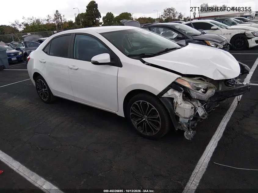 TOYOTA COROLLA 2015, VIN 2T1BURHE6FC448355